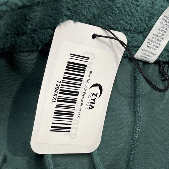 Zyia Active Pants Womens XXL Pine Green Telluride Fleece Pull On Loungewear Soft - Picture 8 of 10